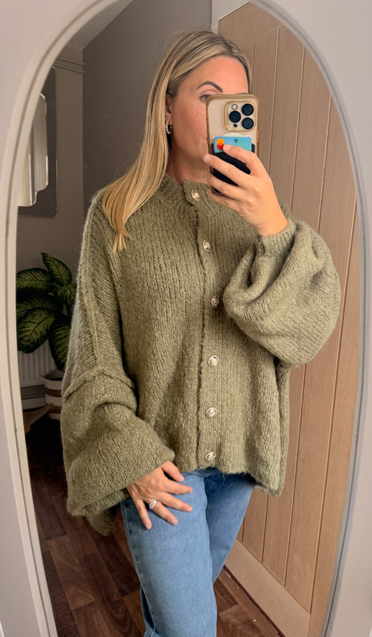 Chunky knit oversized cardigan