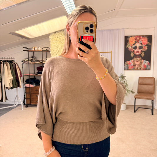 The Darcey oh so Soft Sculpt Batwing Knit