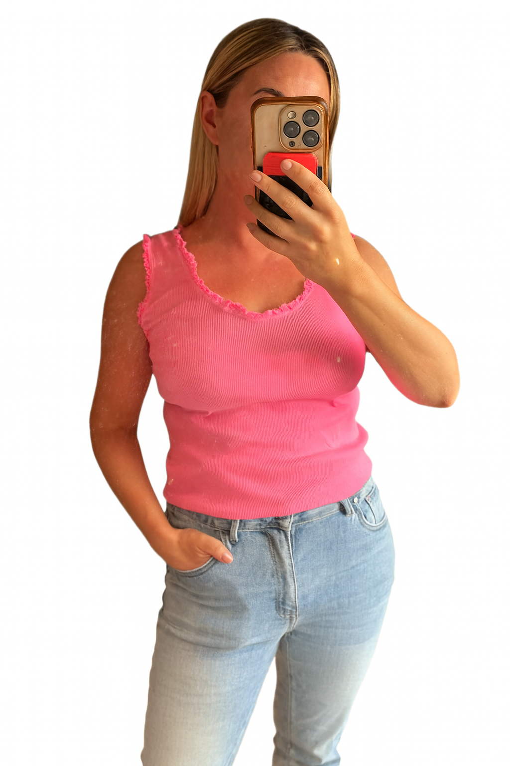 Frill cotton stretchy vests