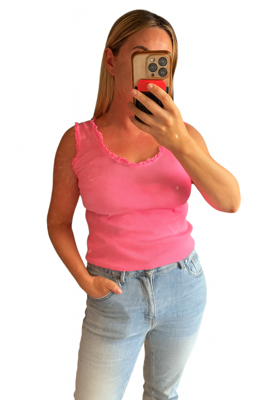 Frill cotton stretchy vests