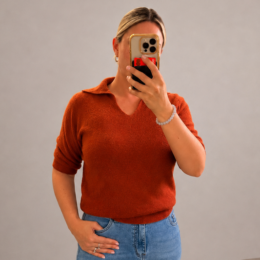 The Sofia Soft Knit Collared Tops