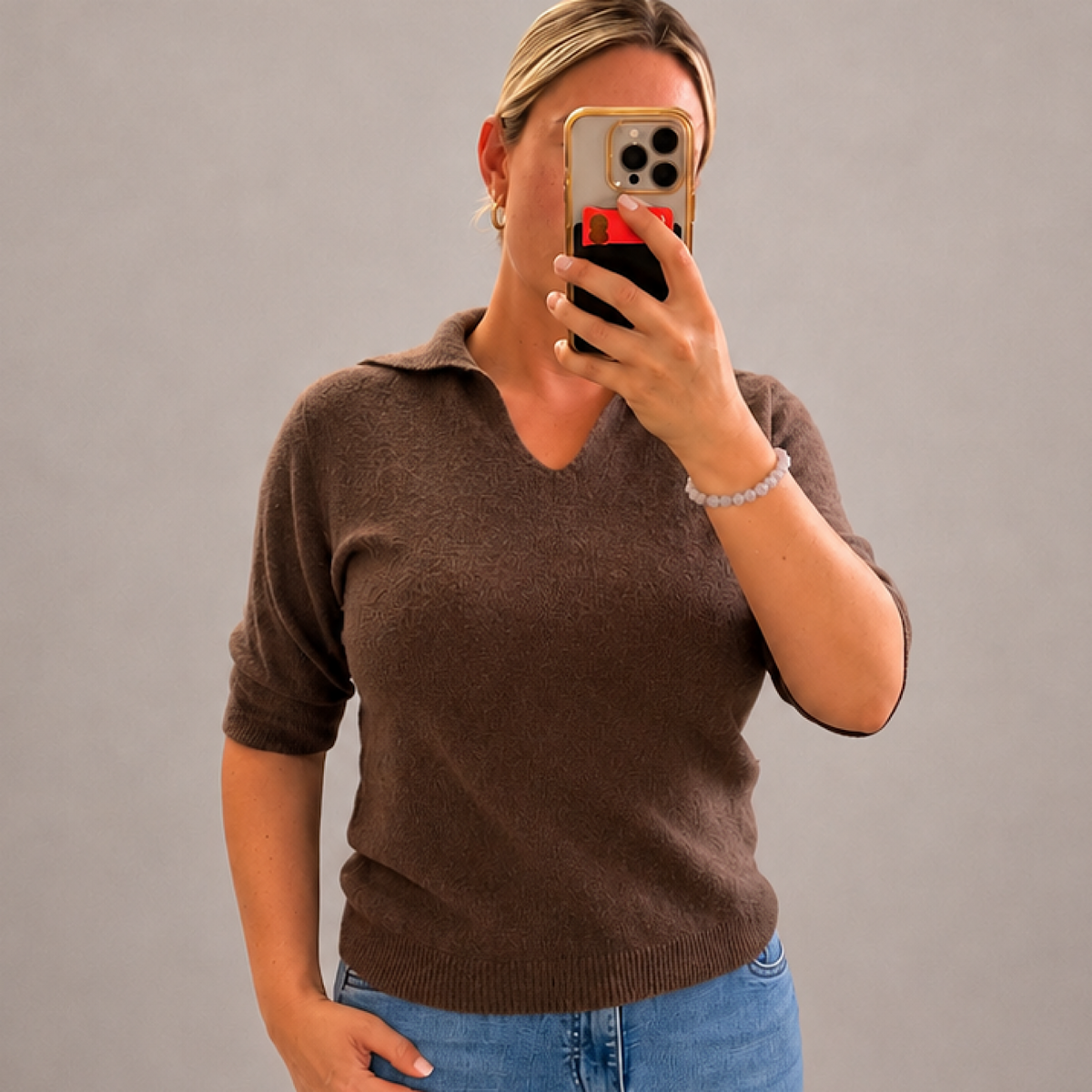 The Sofia Soft Knit Collared Tops