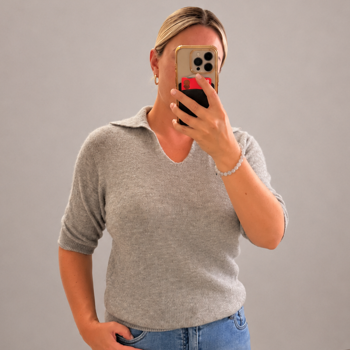 The Sofia Soft Knit Collared Tops