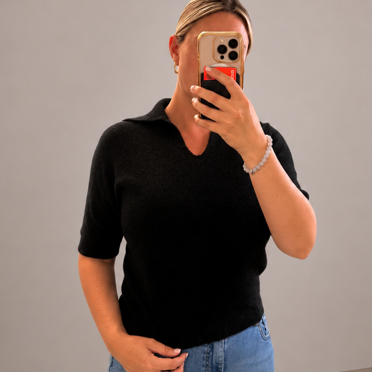 The Sofia Soft Knit Collared Tops