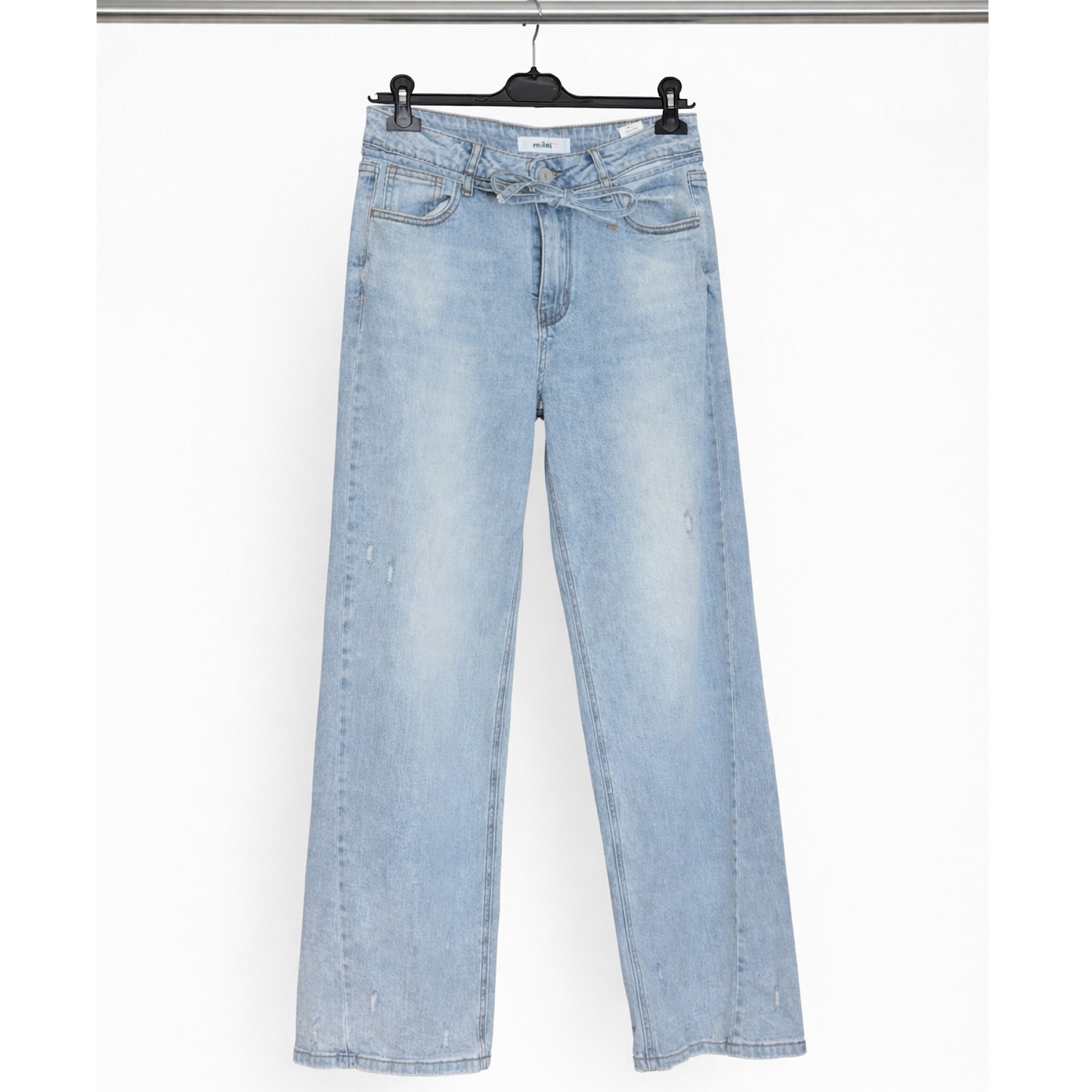 The Kensington Light distressed Wash Jeans with Twisted Seam (30 inch inside leg)