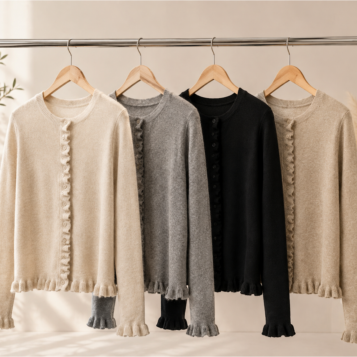 The Amelia Frill Detail Cardigans