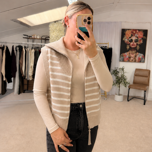 Moocci sienna zipped waistcoat