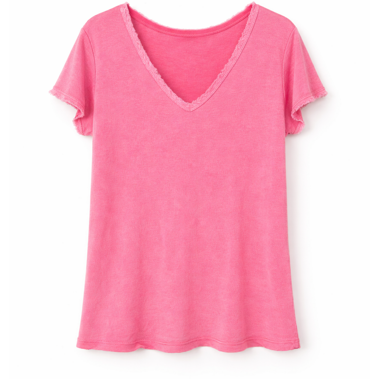 Frayed hem cotton t shirts