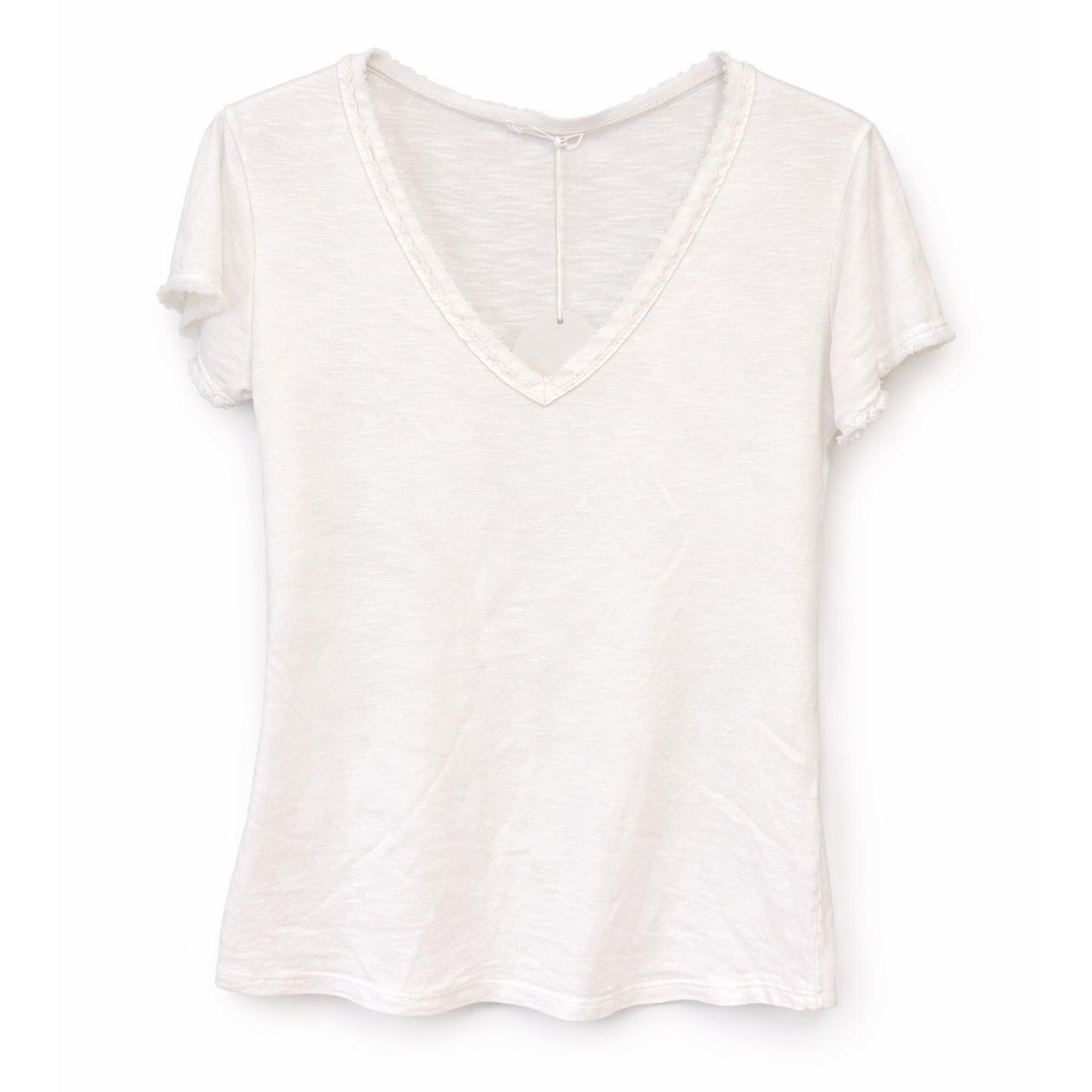 Frayed hem cotton t shirts