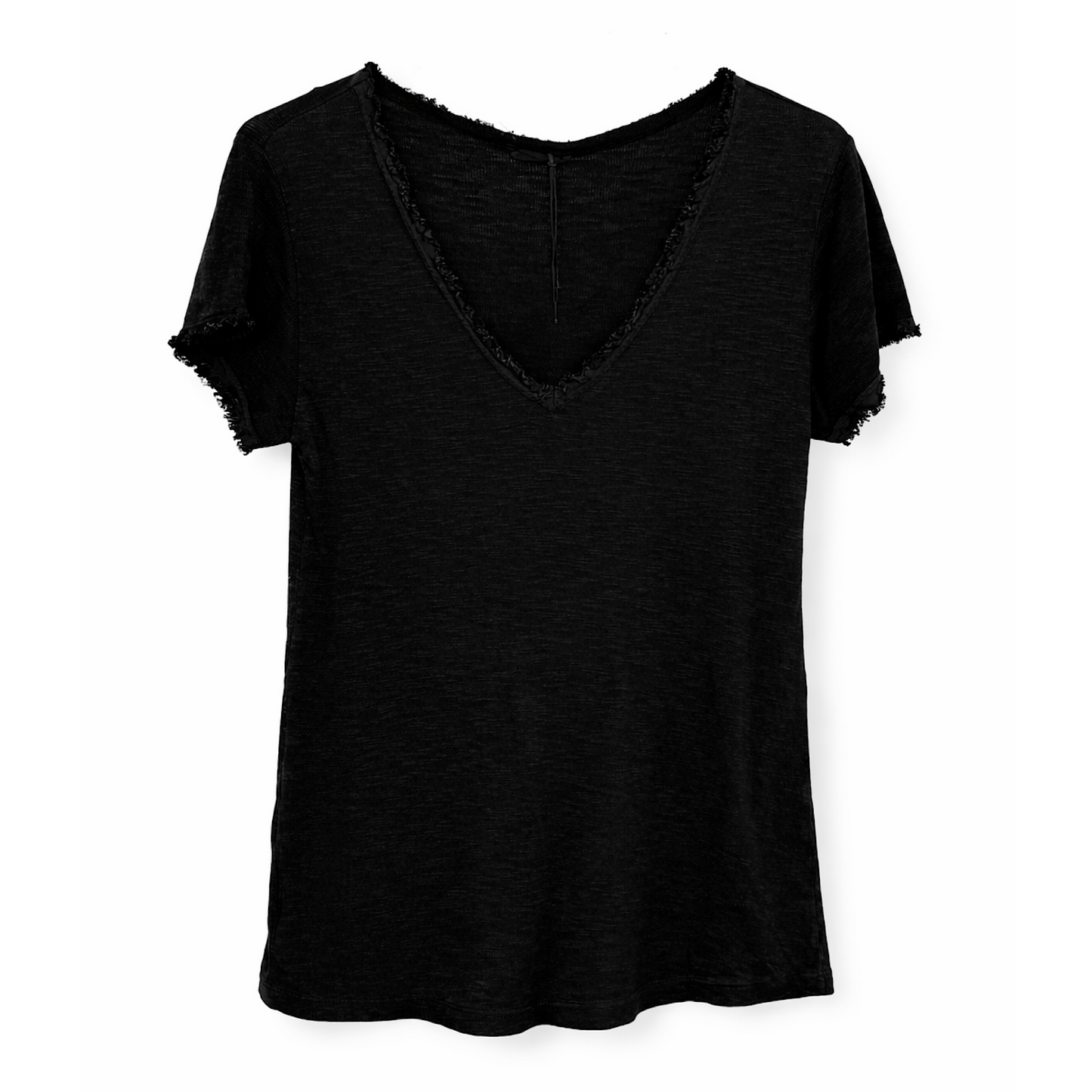 Frayed hem cotton t shirts