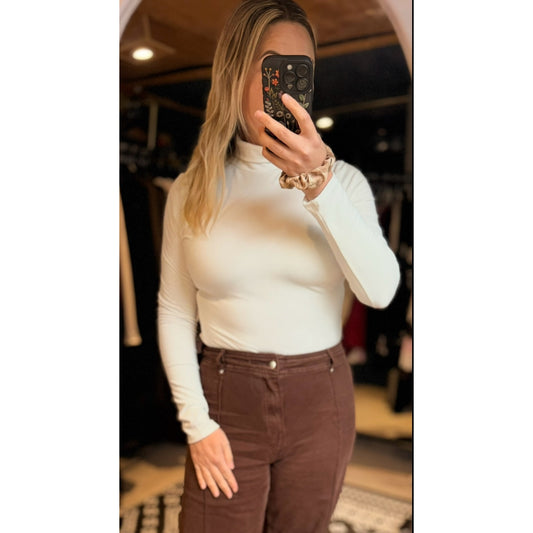 Turtle neck thermal long sleeved tops