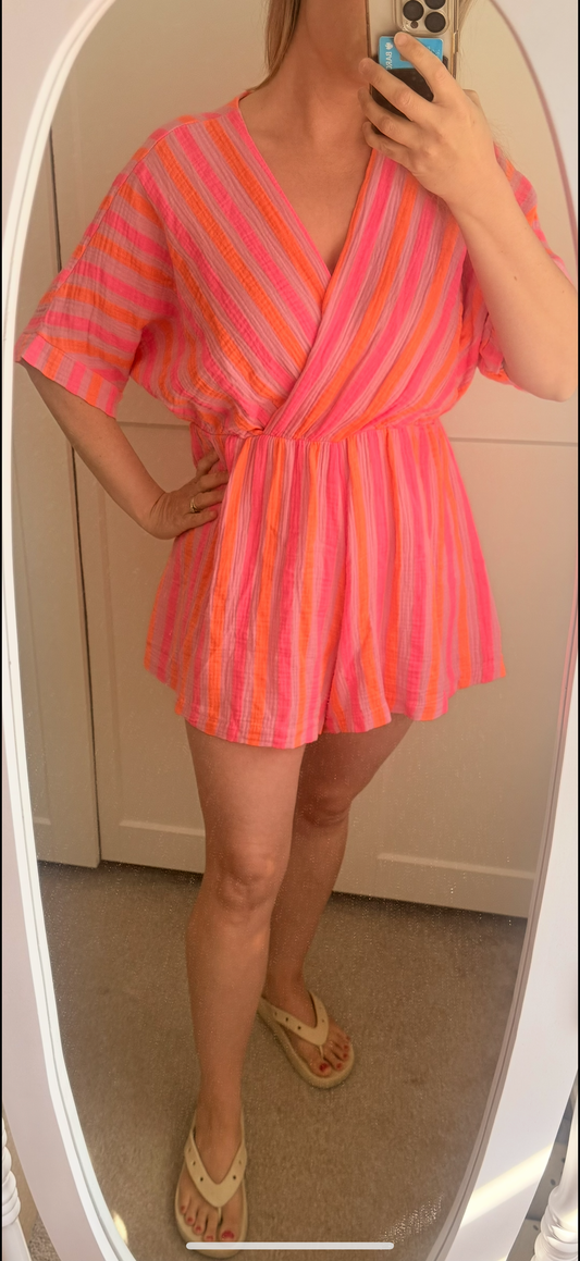 Cheesecloth Neon playsuits various patterns