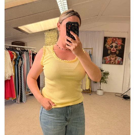 Ruffle cotton stretchy vests