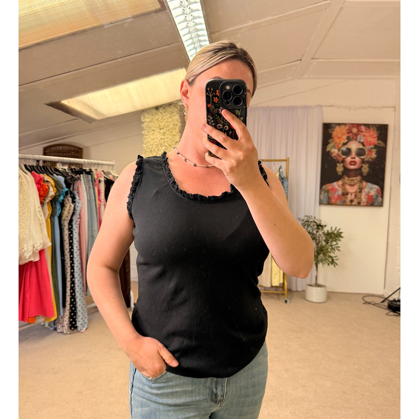 Ruffle cotton stretchy vests