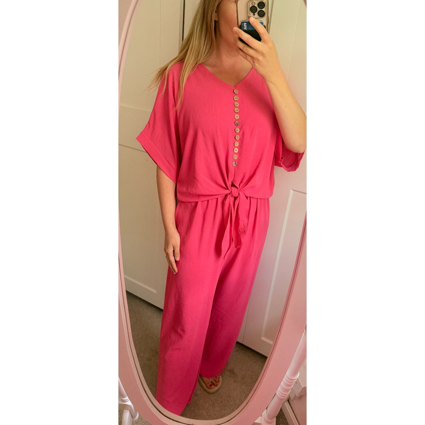 Bella button tie up two piece set
