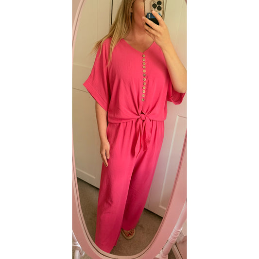 Bella button tie up two piece set