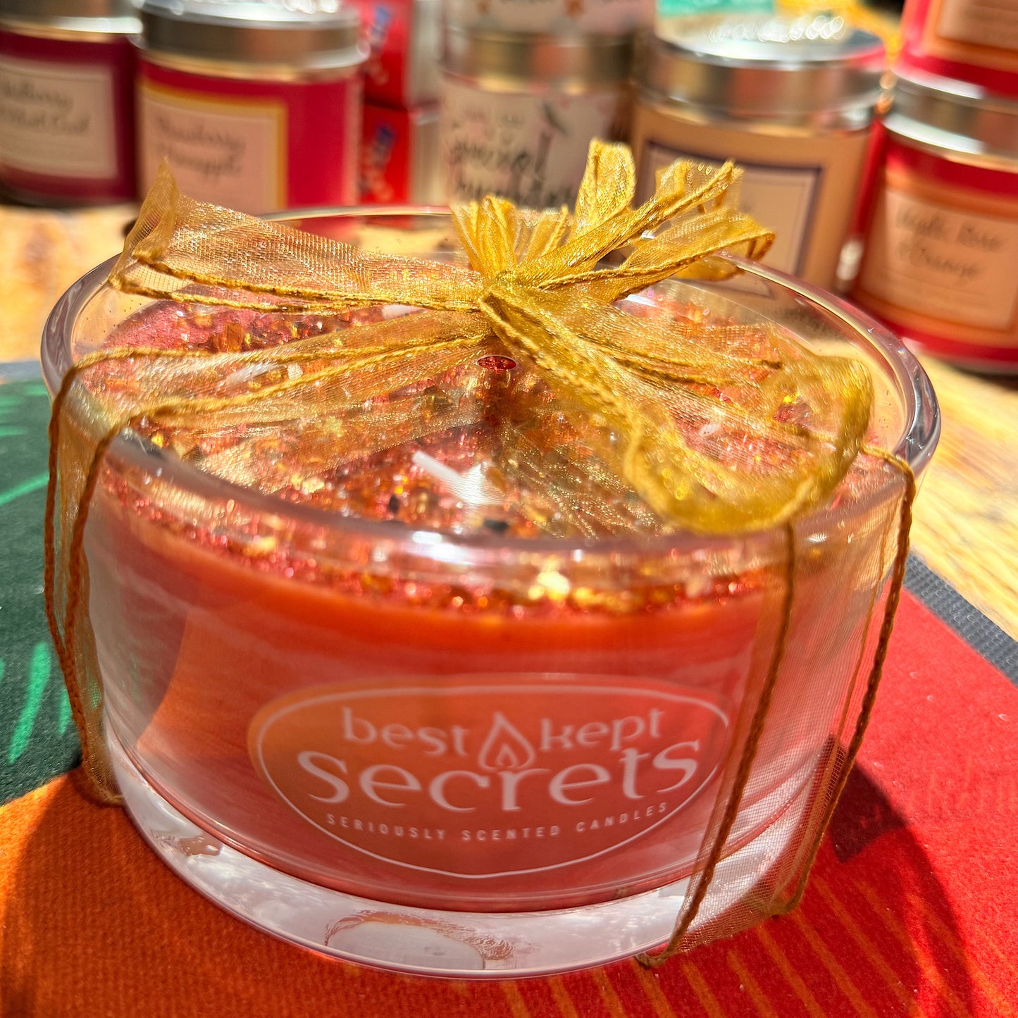 CENTREPIECE: 5 WICK CANDLES – HOT CINNAMON