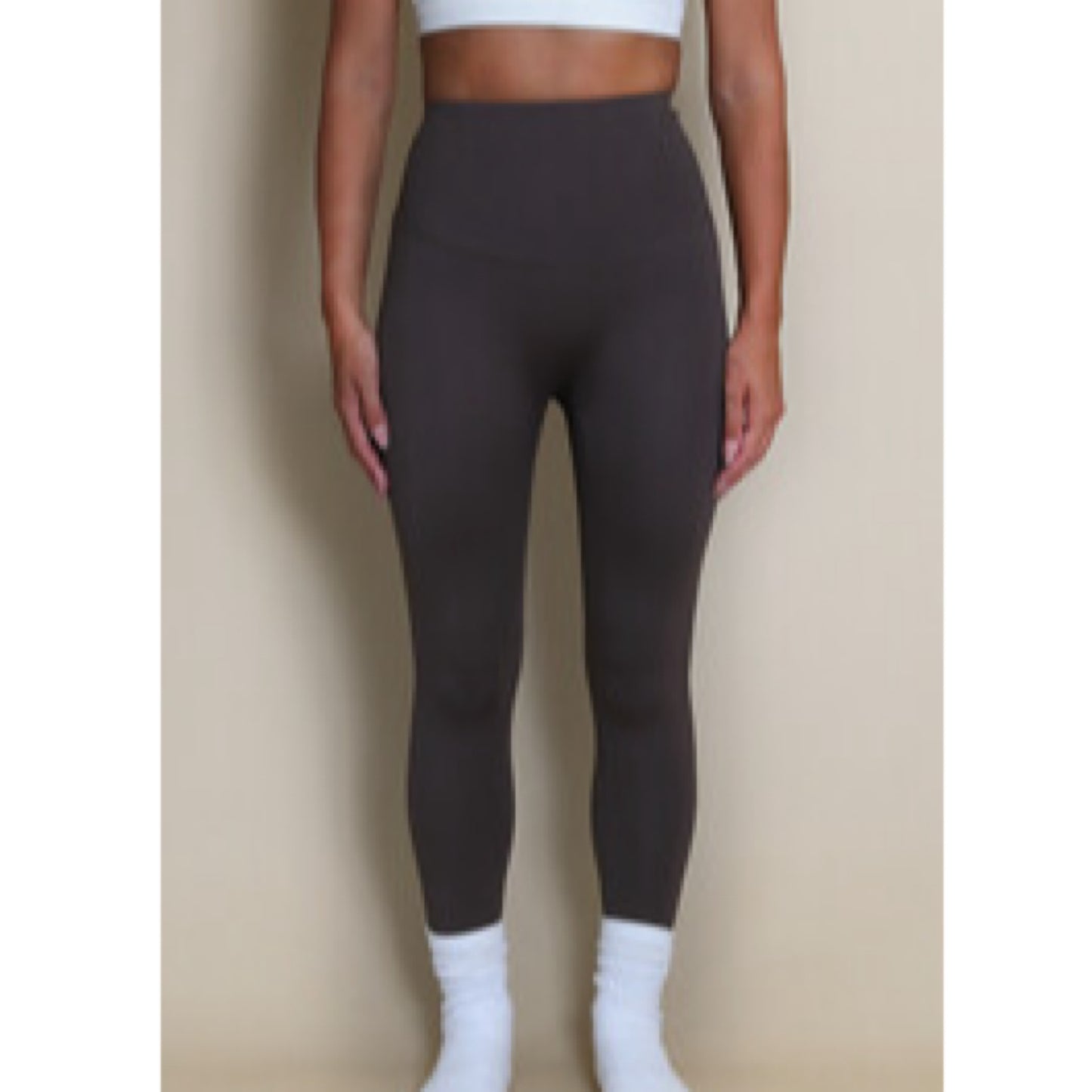 Plus sized high waisted chocolate energy leggings