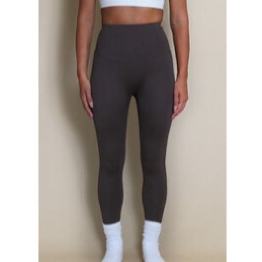 Plus sized high waisted chocolate energy leggings