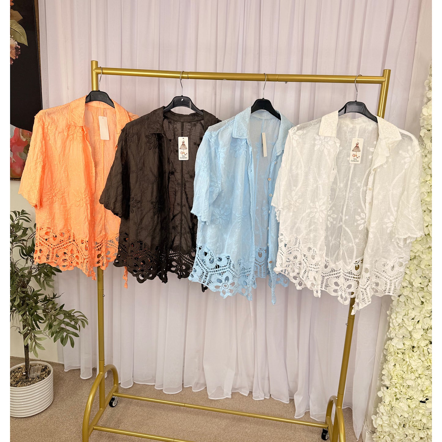 Sabrina crochet shirts