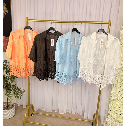 Sabrina crochet shirts