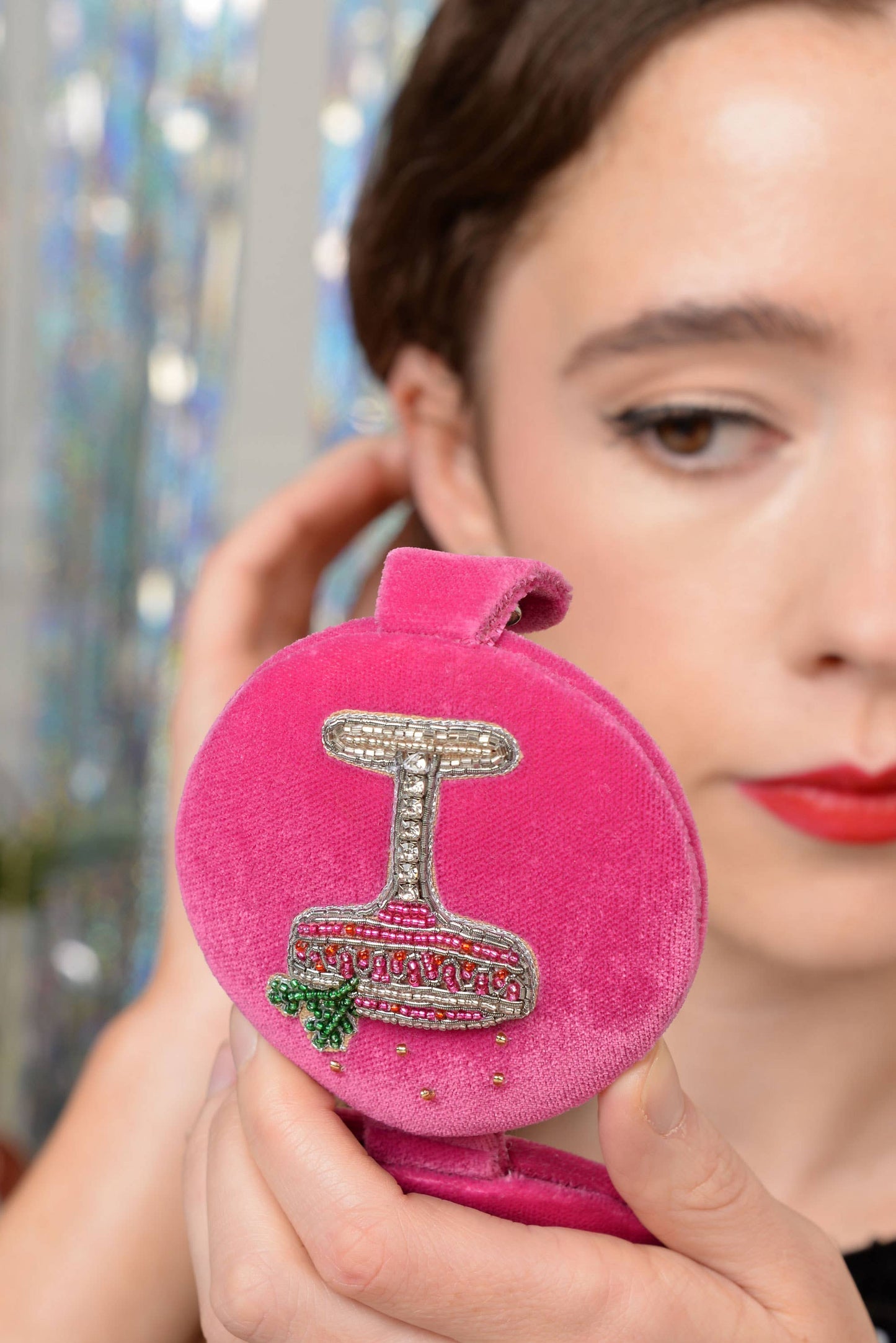 BERRY FIZZ COCKTAIL COMPACT MIRROR