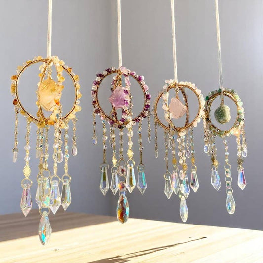 Coming soon -Round Cage Crystal Suncatcher Hanging