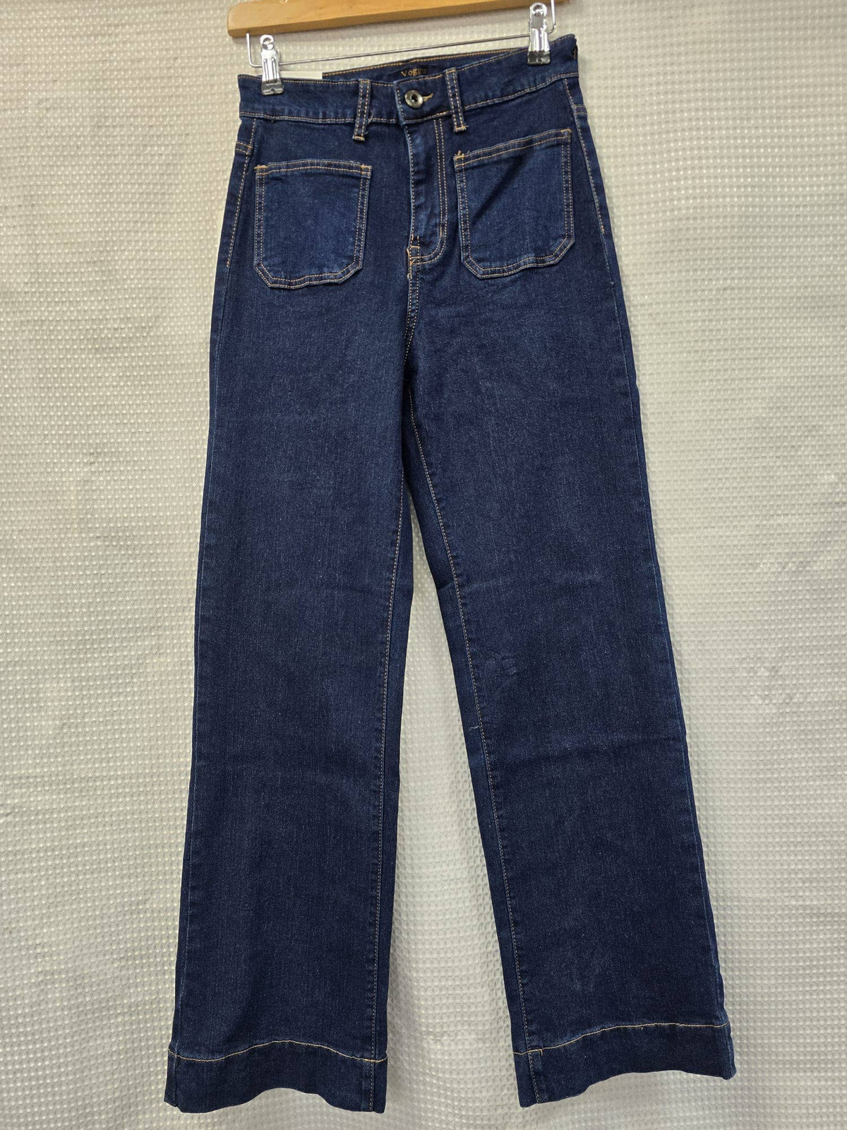 Dark Indigo Two Front pocket Wide Leg Voggo Jeans